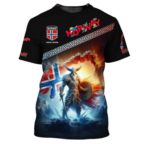 Viking Norway Life Custom Name 3D Full Print Shirt Gift For Norway Lovers