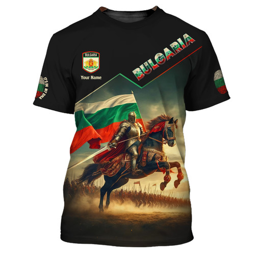 Bulgaria Custom Tshirts Bulgary Flag Knight 3D Shirts