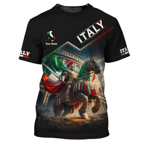 Italy Knight 3D Shirts Italia Flag Custom Shirt
