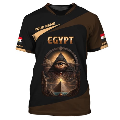 Egypt Personalized Name Shirt Horus Eyes Pyramid Custom Name Shirt
