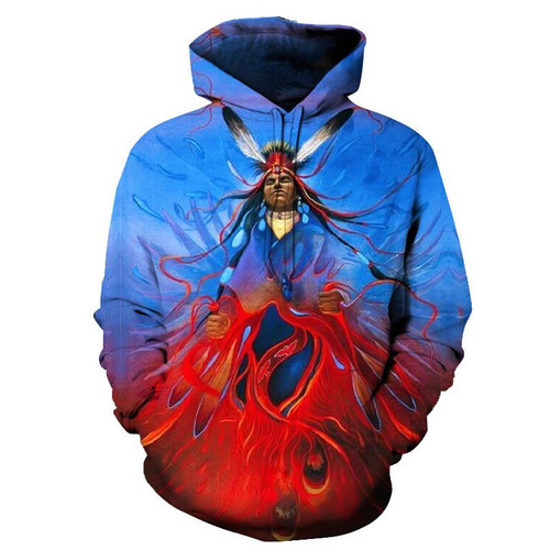 Pow Wow Native American All Over 3D Hoodie
