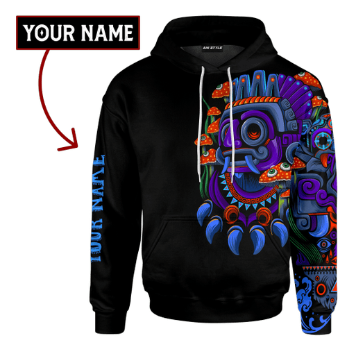 Aztec Tlaloc Mexica God Mural Art Customized 3D All Over Printed Hoodie