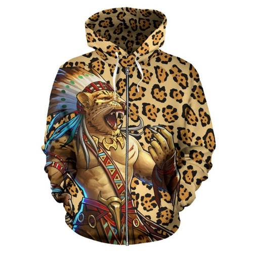 Aztec Jaguar Warrior Hoodie 3D All Over Print Gift For Men And Women Version 1