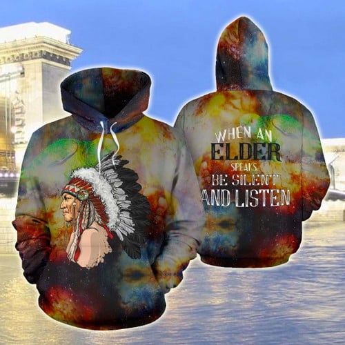 Native Americans Elder Speakers Unisex Adult Hoodies