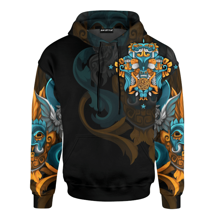 Aztec Double Head Serpent Maya Aztec Calendar Customized 3D All Over Printed Shirt - AM Style Design - Amaze Style™