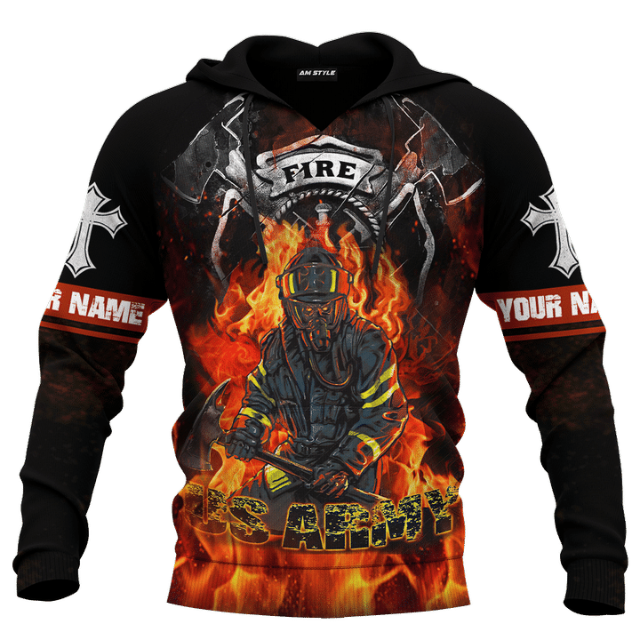 Firefighter US Army Customized 3D All Over Printed hoodie