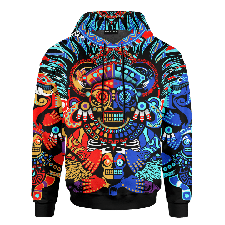 Mictlancihuatl Queen of Mictlan Mexican Mural Art Customized 3D All Over Printed Shirt