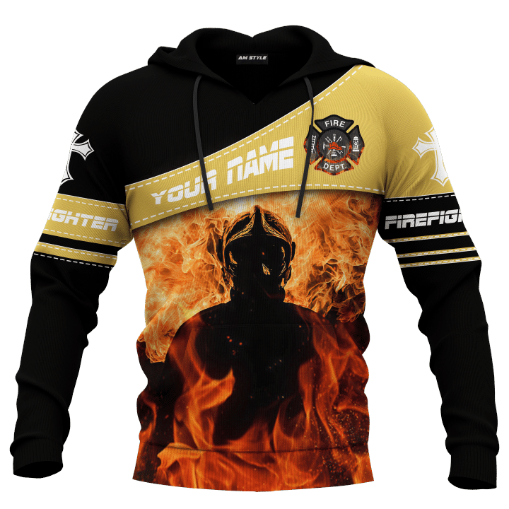 Jesus Firefighter They Shall Walk Through The Fire And Not Burned Customized 3D All Over Printed hoodie