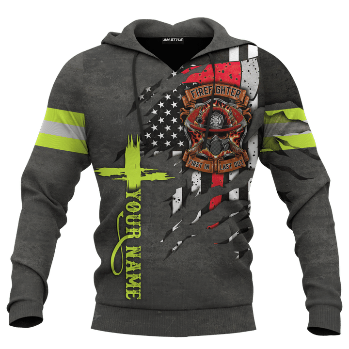 Jesus Firefighter True American Heroes Customized 3D All Over Printed hoodie