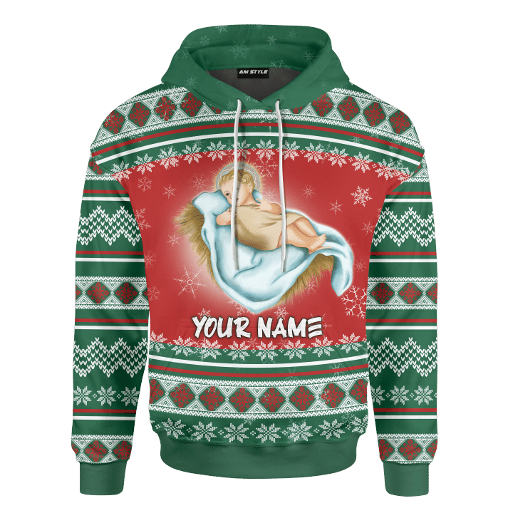 Nativity Scene Jesus Christmas Customized 3D All Over Printed Sweater - AM Style Design - Amaze Style™