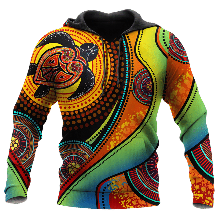 Aboriginal Green Turtles Australia Painting Art 3D design shirts - Amaze Style�?�