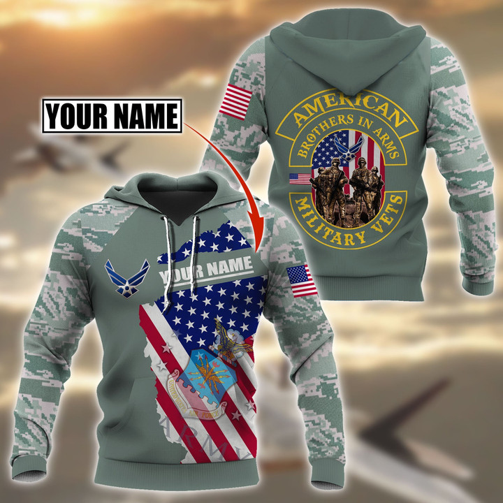 Custom name US Air Force Veteran Brothers in arms 3D print shirts - Amaze Style�?�