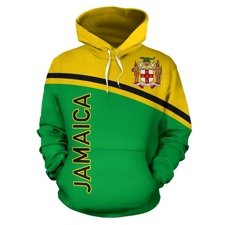 Jamaica All Over Hoodie - Curve Version - BN04-DQH1376 - Amaze Style™-Apparel
