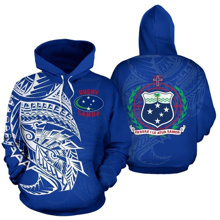 Samoa Rugby Hoodie Blue K4 - Amaze Style™