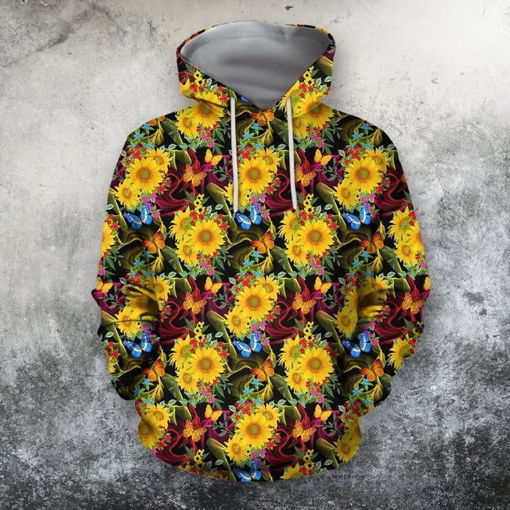 All Over Printing Beautiful Sunflower Hoodie - Amaze Style™