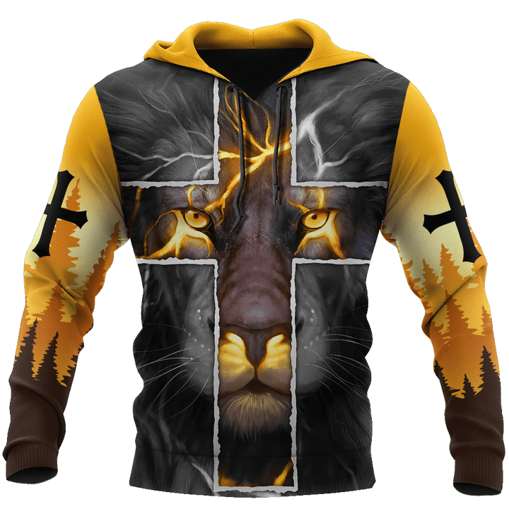 Premium Christian Jesus Easter D Yellow Lion All Over Printed Unisex Shirts