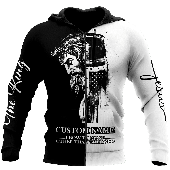 Premium Christian Jesus Bow to None v Personalized Name For Men Shirts