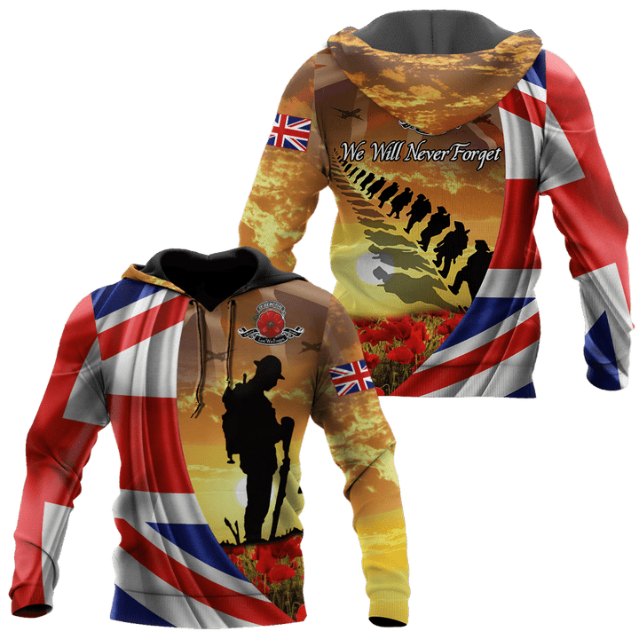 Remembrance Day We Will Never Forget Unisex Shirts