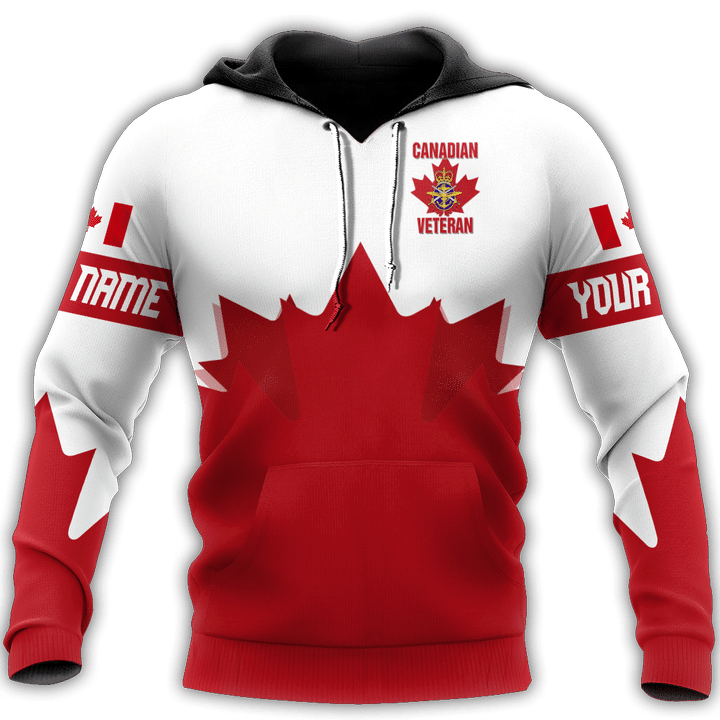 Personalized Name Canadian Veteran Pullover Shirts