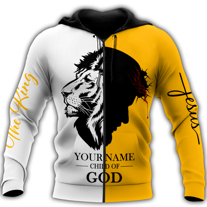Premium Christian Jesus The King v Personalized Name Unisex Shirts