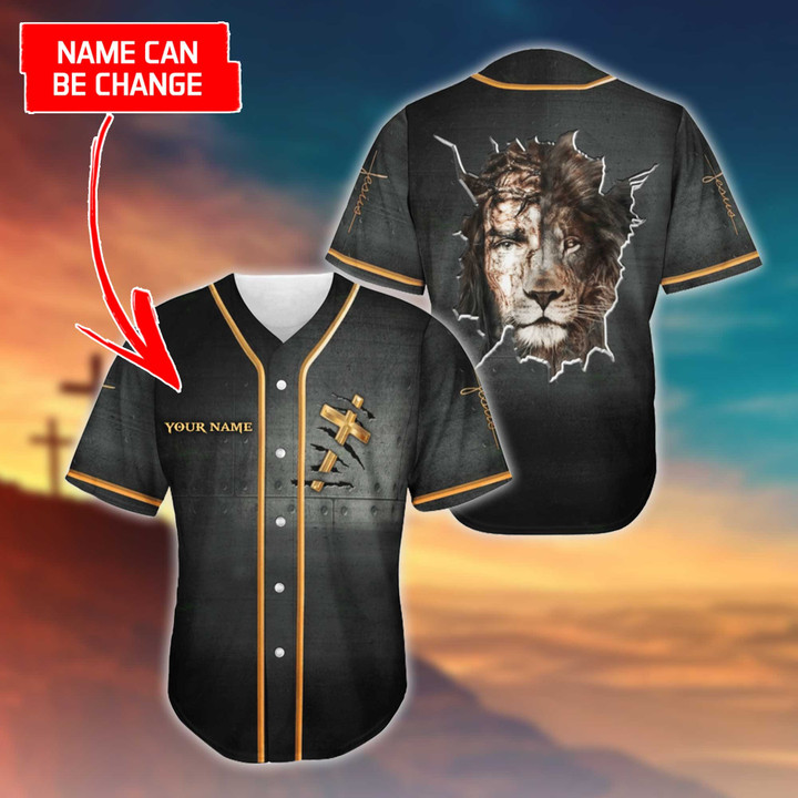 Personalized Name JESUS - THE CROSS IN MY HEART BASEBALL SHIRT .CPD