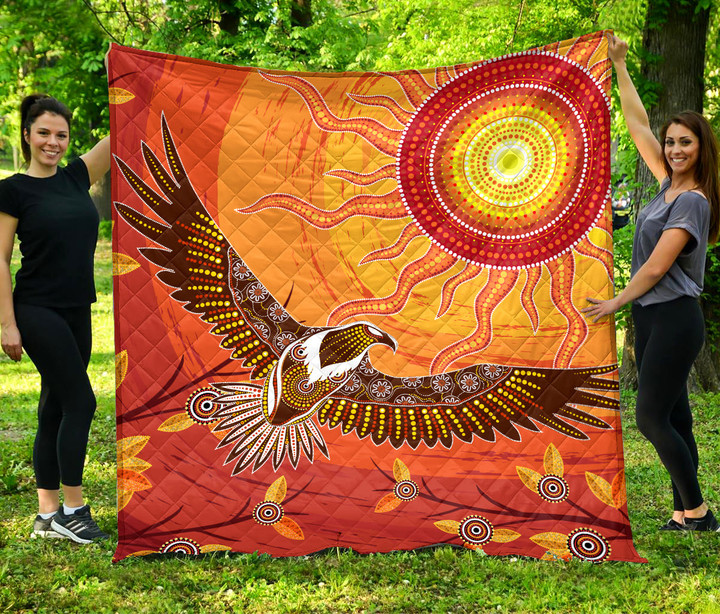 Aboriginal Decors Australian Gifts Eagle Sunset Quilt DD