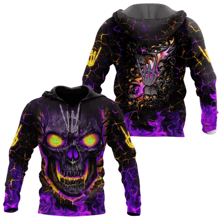 Heavy Metal Skull Printed Unisex Shirts NH