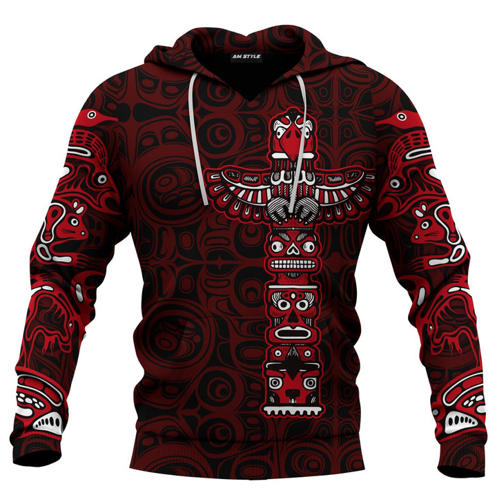 Totem Pole Native American Pacific Northwest Style Customized All Over Printed Hoodie