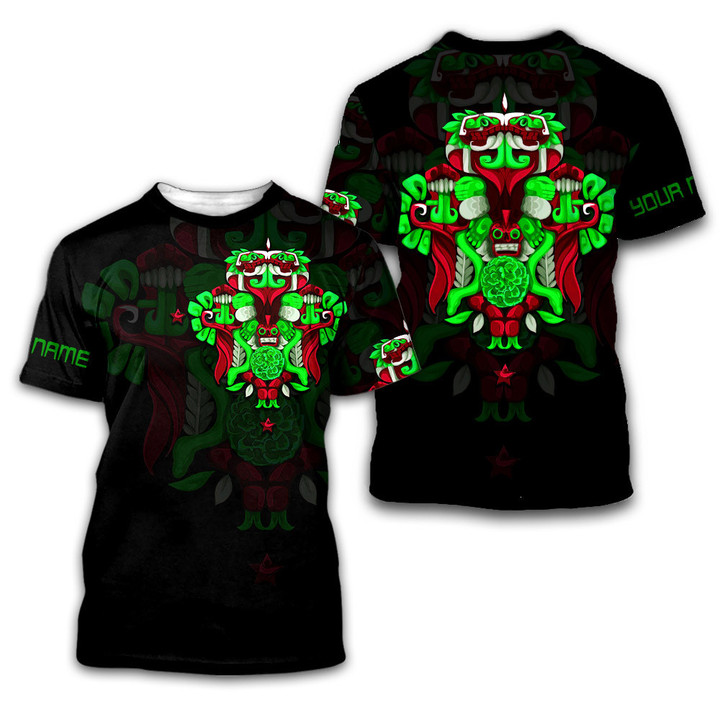 Aztec Double Head Serpent Maya Aztec Calendar Customized Name 3D All Over Printed Shirt