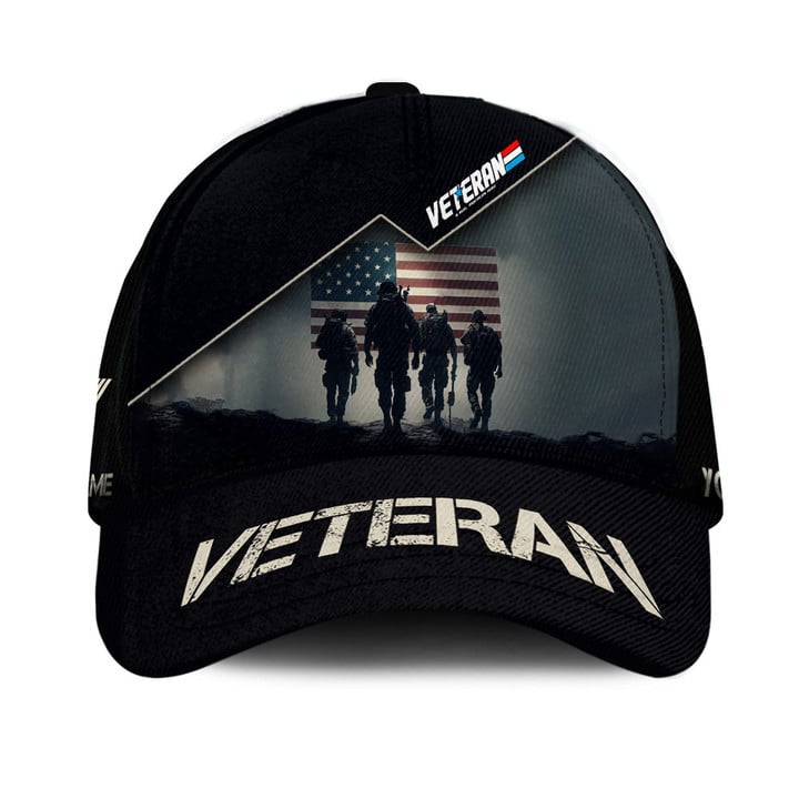 Veteran 3D Classic Cap US Flag Custom Classic Cap Gift For Veteran
