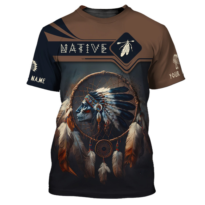 Native American Custom Name 3D Shirts Gift For American Pride Lovers