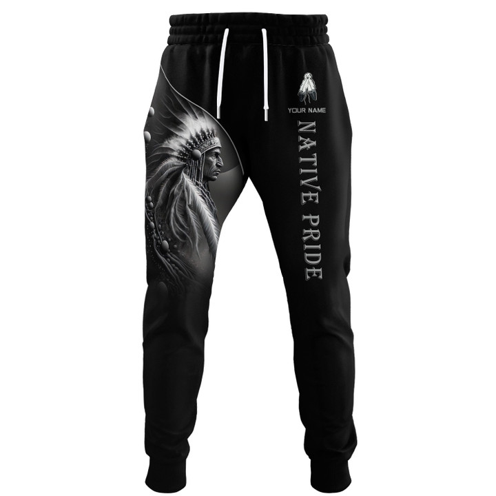 Native American Personalized Name 3D Sweatpants Gift For American Native Lovers