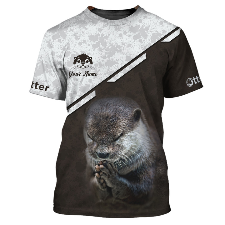 Otter Custom Shirts Otter 3D Zipper Hoodie Gift For Otter Lovers