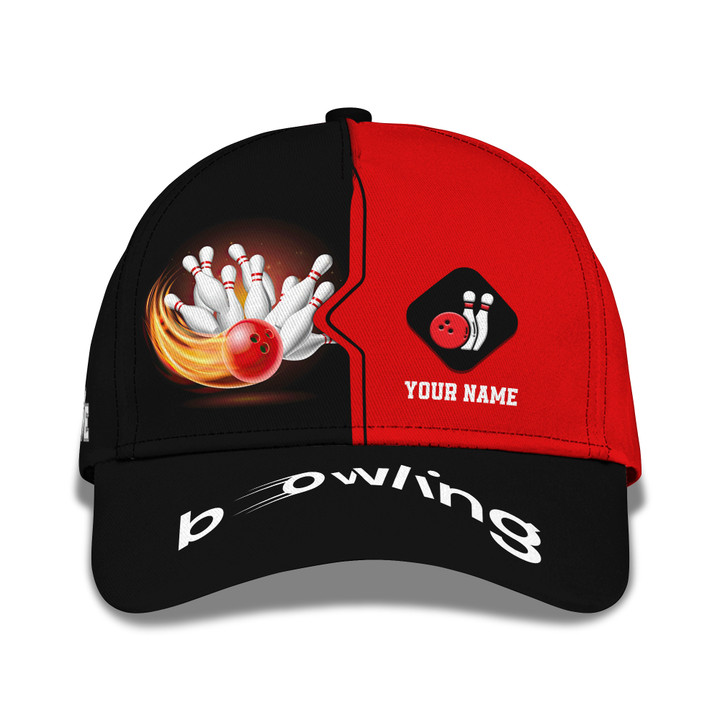 Love Bowling 3D Personalized Name Classic Cap Gift For Bowling Lovers