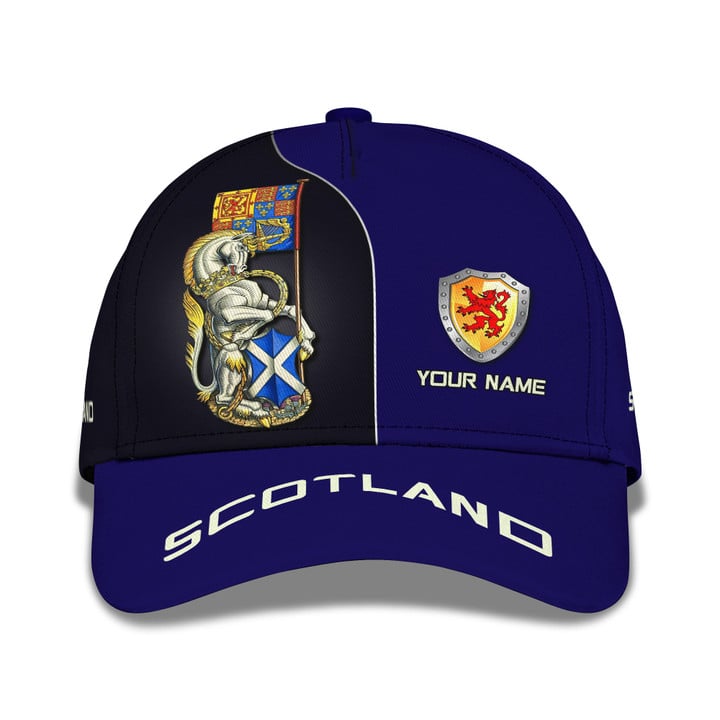 Scotland Custom Name 3D Classic Cap Gift For Scotland Lovers