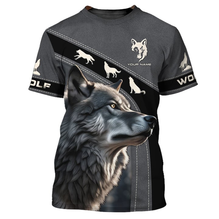 Wolf Under The Moon 3D Tee Shirt Personalized Gift For Wolf Lovers