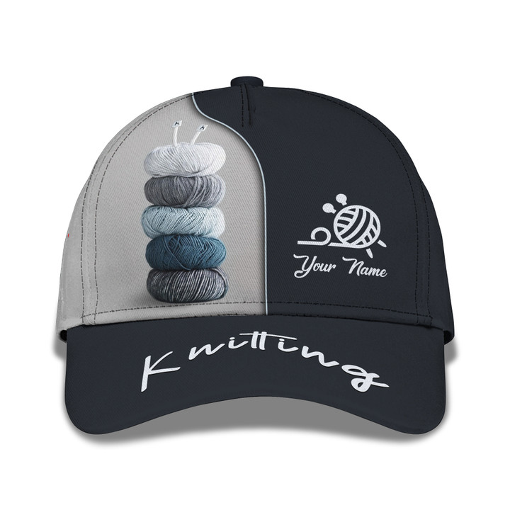 Knitting Personalized Name 3D Classic Cap Gift For Knitting Lovers
