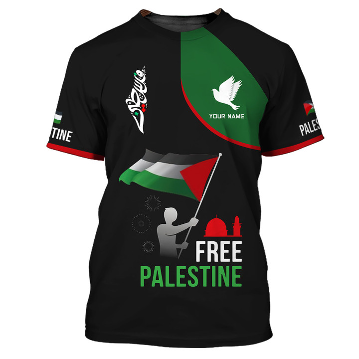 Custom Name Palestine 3D Shirt Personalized Gift For Palestine Lovers