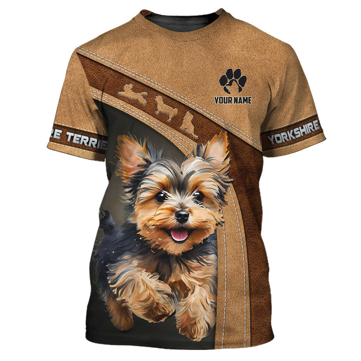 Yorkshire Terrier Custom Name 3D Shirt Personalized Gift For Yorkshire Lovers