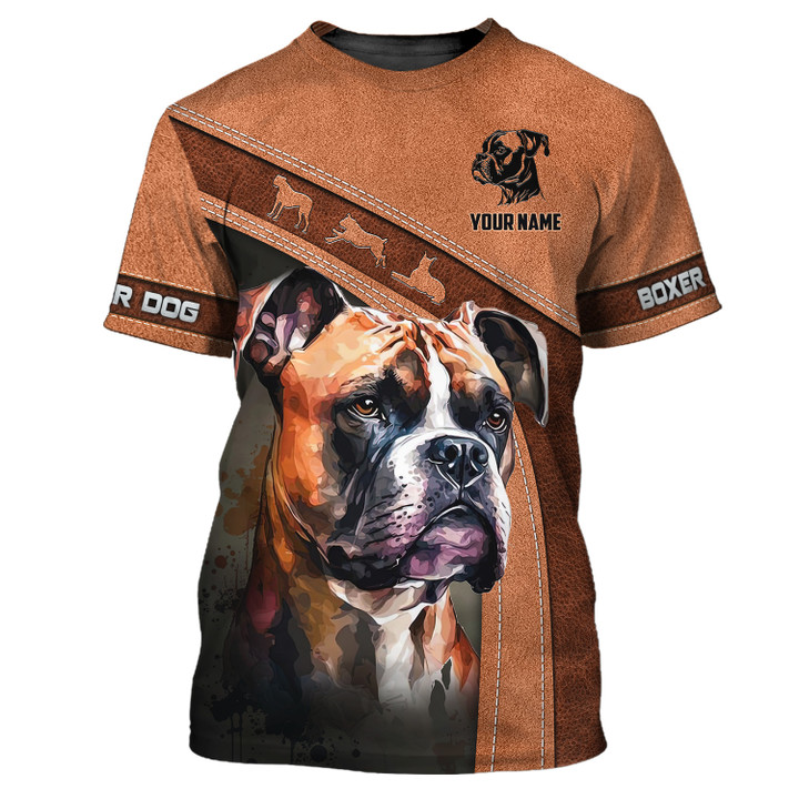 Boxer Dog Art Design for Men Women Boxer Dog Breed Lovers T-Shirt