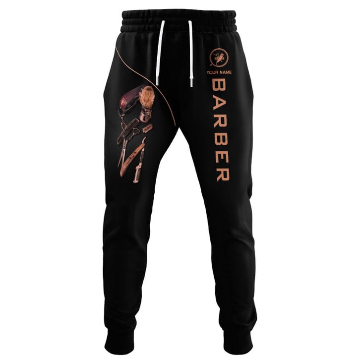 Personalized Barber 3D All Over Printed, Barber Tee Funny Barber Sweatpants, Birthday Barber 3D Sweatpants, Barber Gifts for Men