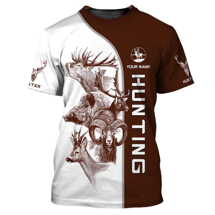 Hunting 3D Tee Shirt Personalized Name Gift For Hunting Lovers