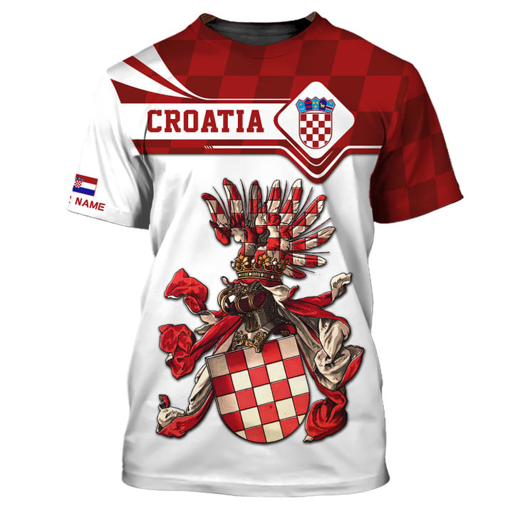 Croatia Personalized Name 3D Shirt Custom Gift For Croatia Lovers