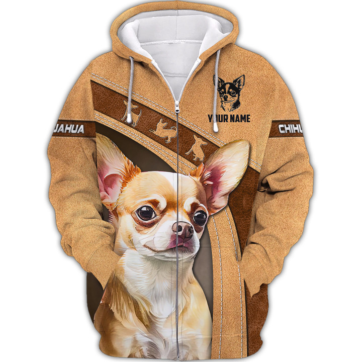 Funny Chihuahua Design For Girls Kids Women Chihuahua Lovers Zipper Hoodie