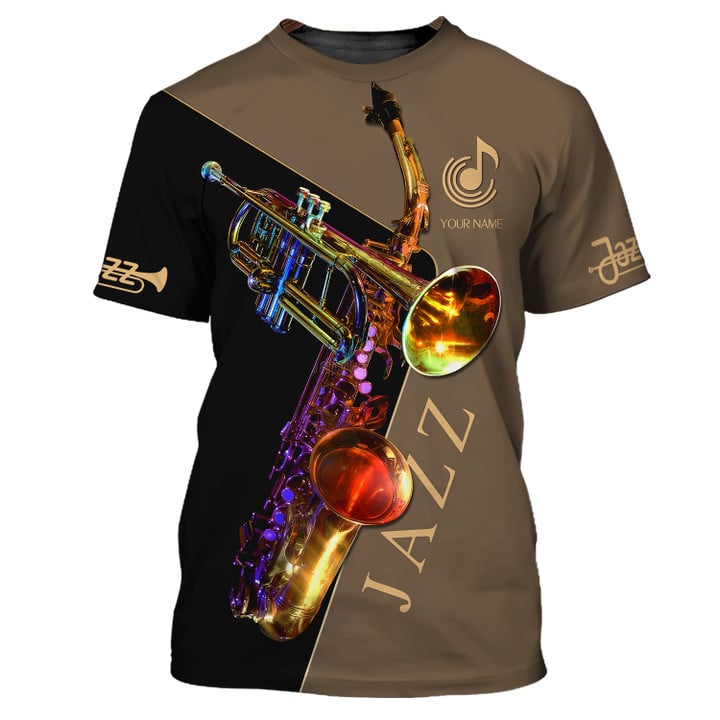 Jazz Personalized Name 3D Shirts Custom Name 3D Shirts For Jazz Lovers