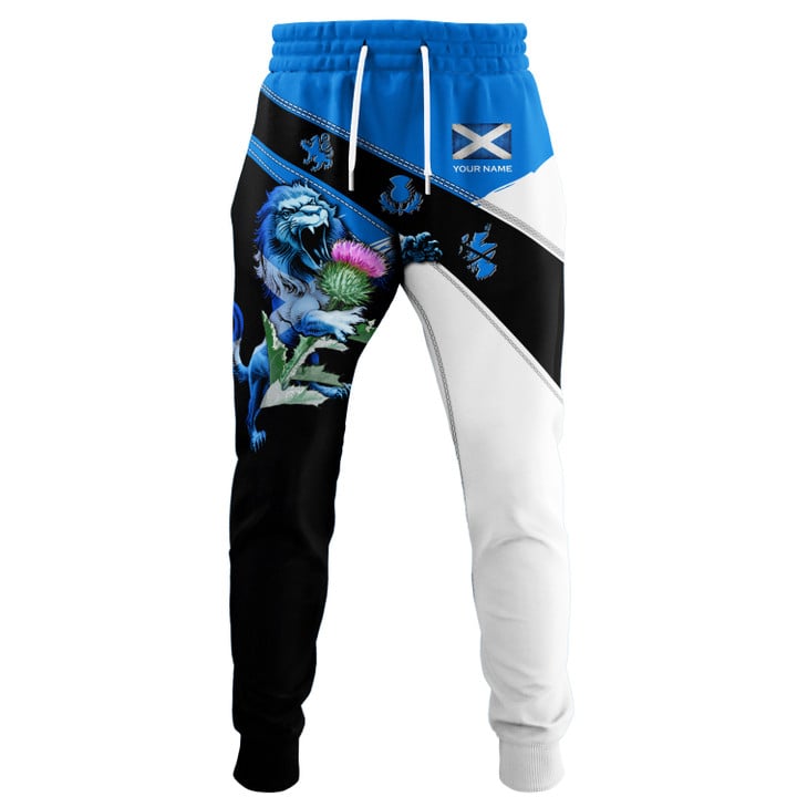 Scottish Personalized Name Sweatpants Gift For Scotland Lovers Scotland Lion 3D Sweatpants