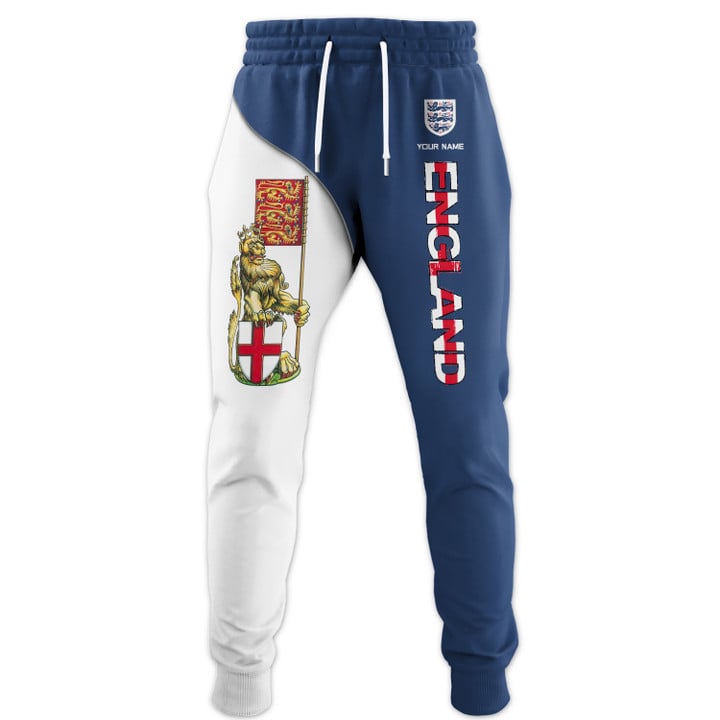 Love England Personalized Name 3D Sweatpants Gift For England Lovers