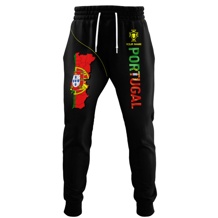 Portugal Personalized Name 3D Sweatpants Custom Gift For Portugal Lovers