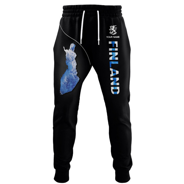 Custom Name 3D Finland Sweatpants Personalized Gift For Finland Lovers