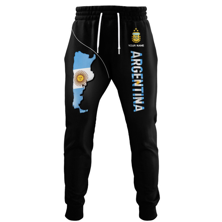 Argentina Personalized Name 3D Sweatpants Custom Name Gift For Argentina Lovers